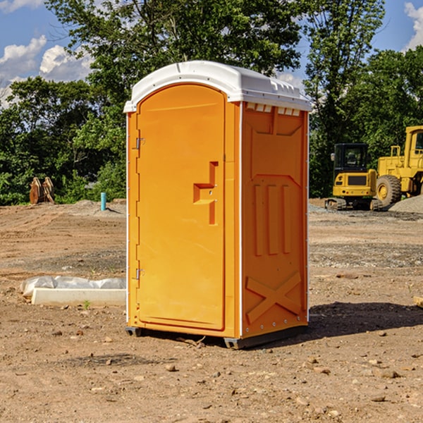 how often are the portable restrooms cleaned and serviced during a rental period in Readfield Maine